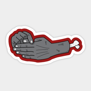 zombie hand trick Sticker